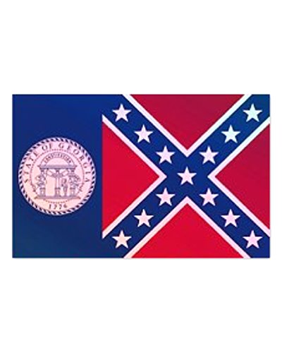 old Georgia 1956-2001 State Flag mini holographic decal